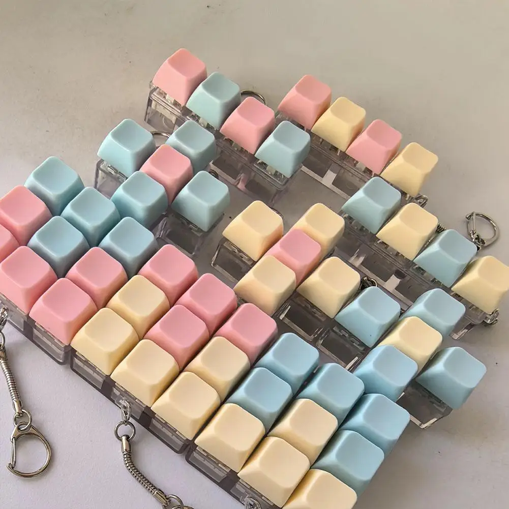 Fidget Decompression 1/4/5/9 Keyboard Key Toy Anti Stress Finger Keyboard Games For Adults Antistress Toys Boys Girls Keychain - Image 2