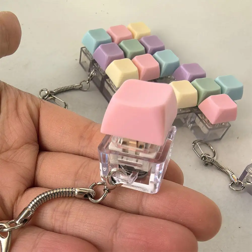 Fidget Decompression 1/4/5/9 Keyboard Key Toy Anti Stress Finger Keyboard Games For Adults Antistress Toys Boys Girls Keychain - Image 3