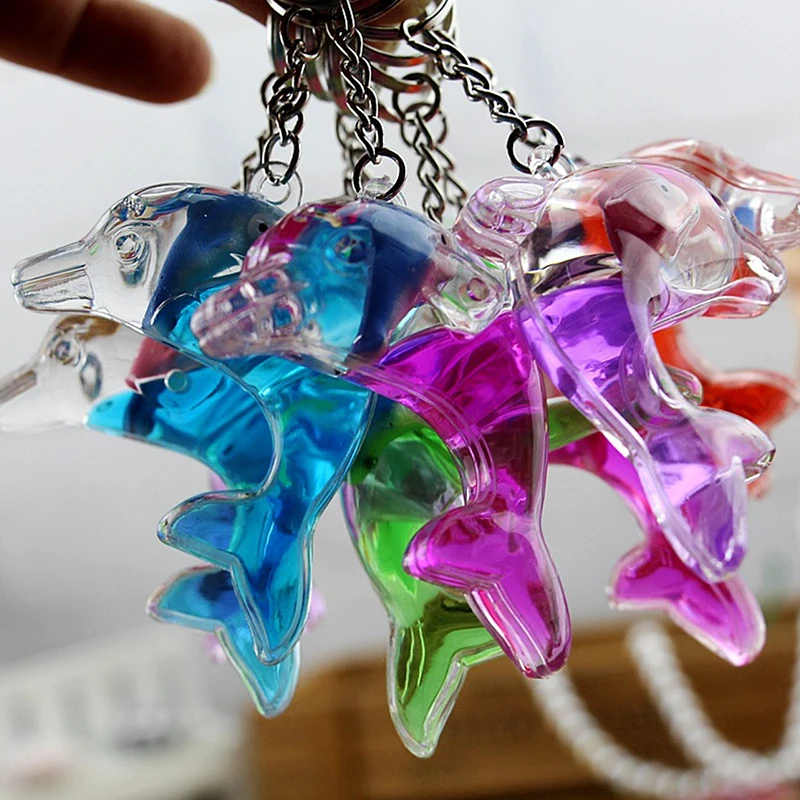 Floating Dolphin Keychain For Car Keys Ring Cute Whale Ocean Pendant Accessories Women Bag Charms Pendant Gift - Image 5