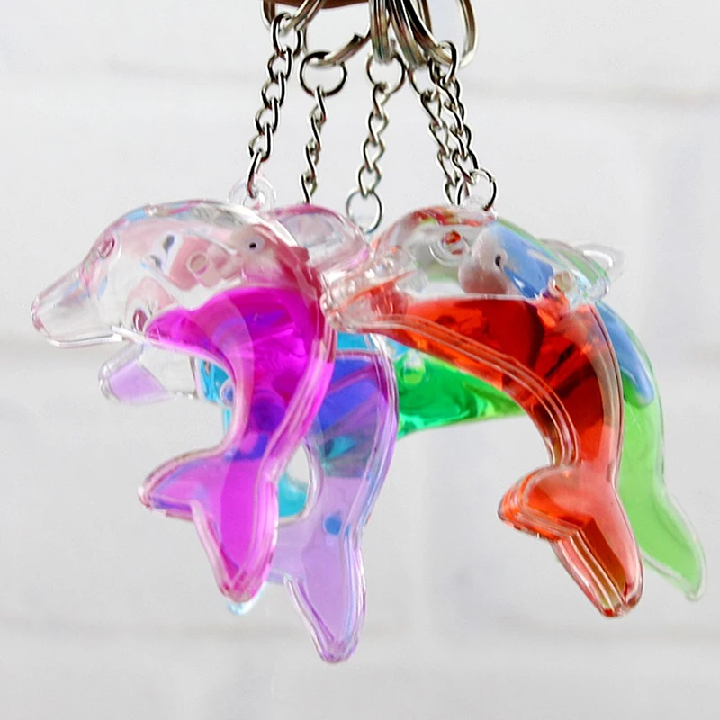 Floating Dolphin Keychain For Car Keys Ring Cute Whale Ocean Pendant Accessories Women Bag Charms Pendant Gift - Image 4