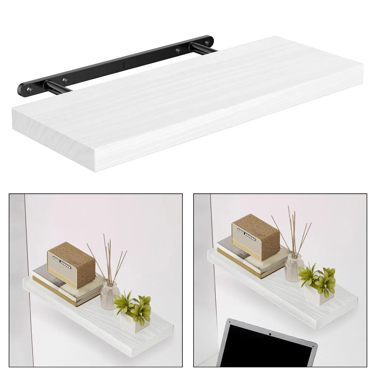 Floating Shelf for Wall Decorative Sturdy Multipurpose with Invisible Bracket for Living Room Nursery Kitchen Bathroom Books