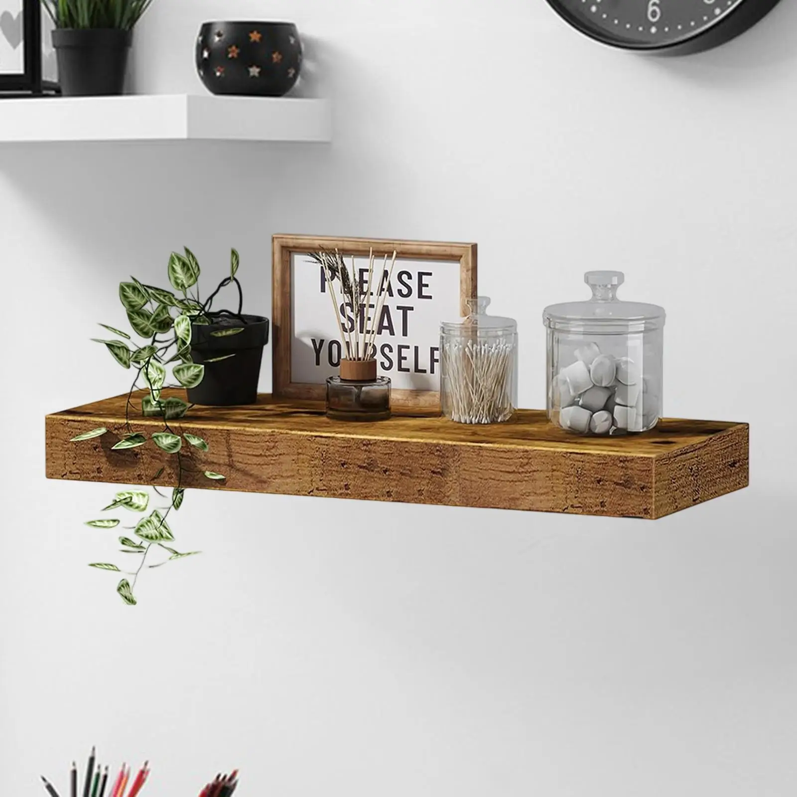 Floating Shelf for Wall Decorative Sturdy Multipurpose with Invisible Bracket for Living Room Nursery Kitchen Bathroom Books - Image 3