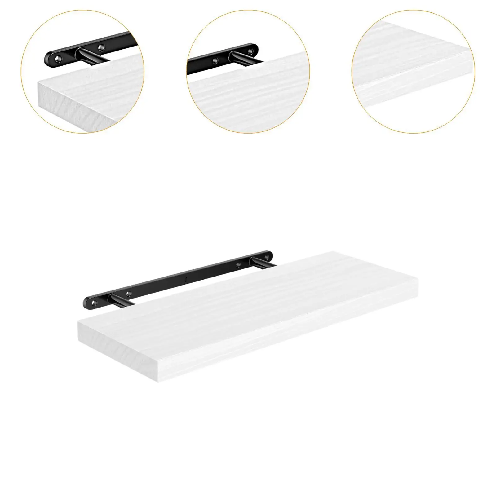 Floating Shelf for Wall Decorative Sturdy Multipurpose with Invisible Bracket for Living Room Nursery Kitchen Bathroom Books