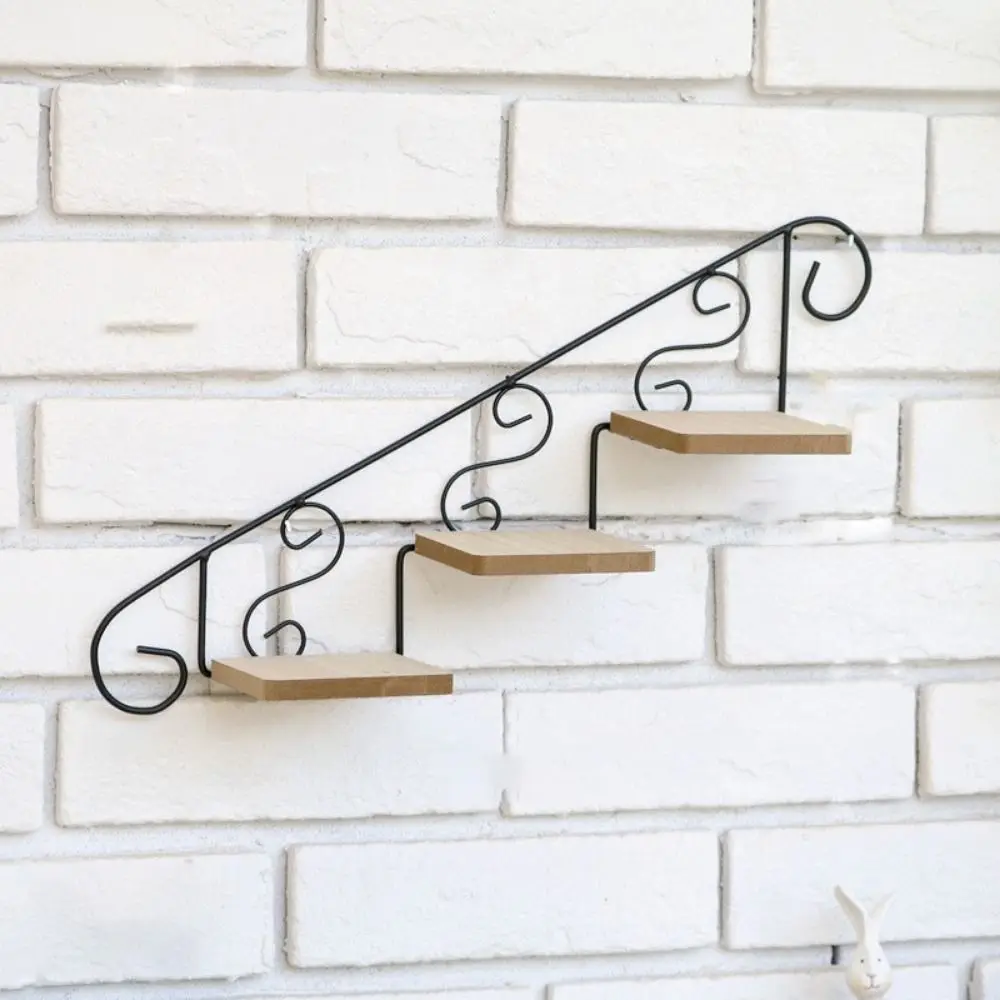 Flower Shelf Wall Mount Potted Plant Flower Rack Figurines Wall Shelves Floating Shelf Home Decor Cafe Clothing Store Wall Shelf