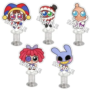 For TADC Pomni Jax Caine Kinger Ragatha Anime Creativity 7CM Acrylic Spring Standee Shaking Figure Desk Ornament Car Decor Gift