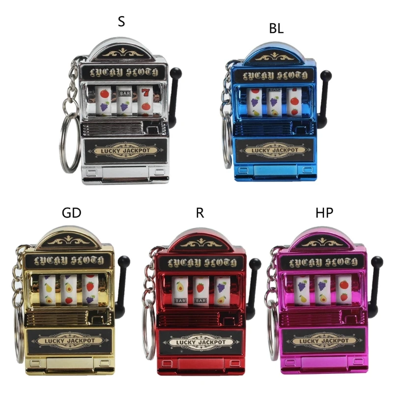 Fruit Slot Machine Keychain Lucky Charm Jackpot Keychains Mini Casino Pendant Bag Charm Novelty Gifts for Kids Adults - Image 3