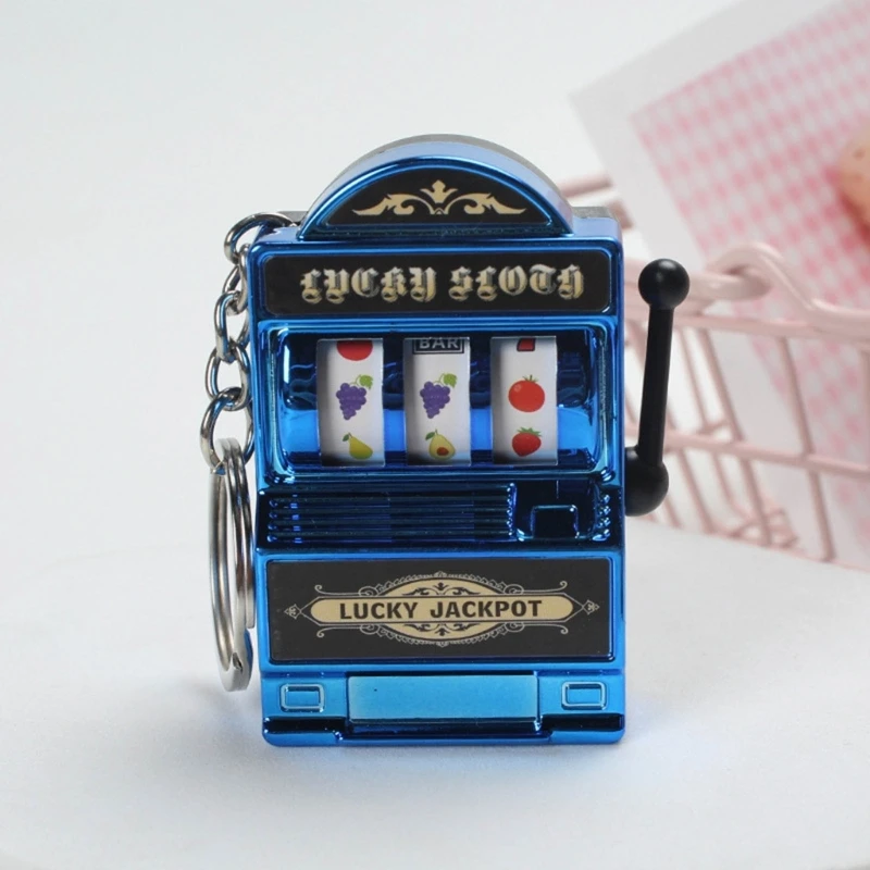 Fruit Slot Machine Keychain Lucky Charm Jackpot Keychains Mini Casino Pendant Bag Charm Novelty Gifts for Kids Adults - Image 5