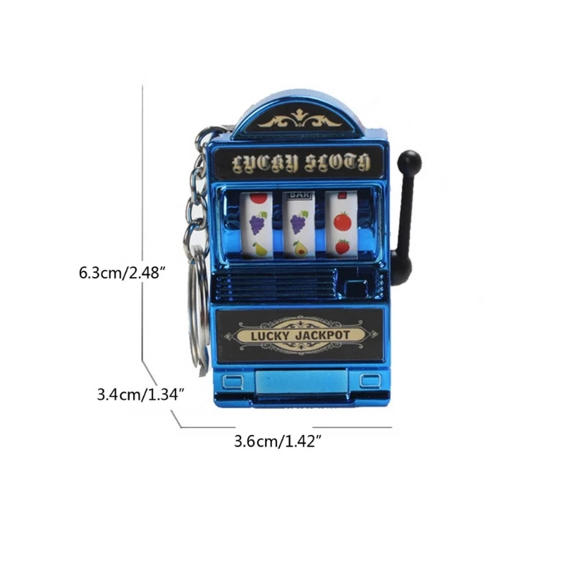 Fruit Slot Machine Keychain Lucky Charm Jackpot Keychains Mini Casino Pendant Bag Charm Novelty Gifts for Kids Adults - Image 6