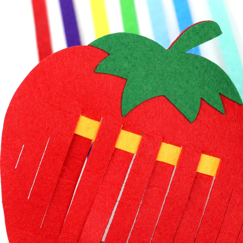 Fun DIY Non-woven Weaving Material Kits Handmade Crafts for Kids Boys Girls Preschool Woven Strips Montessori Educational Toys - Image 5