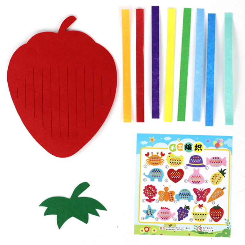 Fun DIY Non-woven Weaving Material Kits Handmade Crafts for Kids Boys Girls Preschool Woven Strips Montessori Educational Toys - Image 3