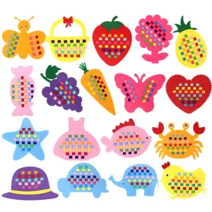 Fun DIY Non-woven Weaving Material Kits Handmade Crafts for Kids Boys Girls Preschool Woven Strips Montessori Educational Toys