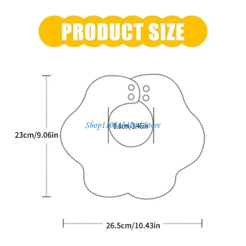 Functional Infant Bib Soft Absorbent Saliva Towel with Reversible Cotton Design - Image 6