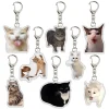 Funny Cat Meme Series Keychain Student Gift Bag Lanyard Women's Bag Pendant Keychain Cute Things Cheap Gift For Best Friends