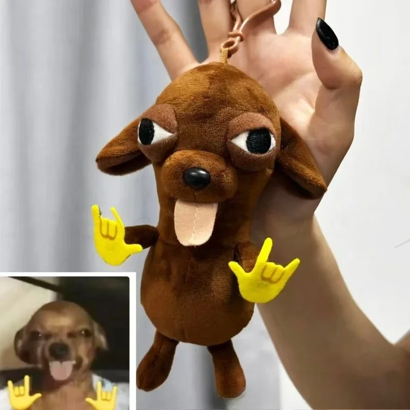 Funny Chihuahua Plush Pendant Key Chains Puppy Stuffed Chihuahua Doll Weird Cute Realistic Plush Chihuahua Keychain Friend Gift - Image 5