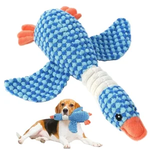 Funny Duck Cute Dog Plush Toys Pet Squeak Toy for Puppy Sound Wild Goose Chew Toy for Small Middle Large Dogs Teeth Cleaning