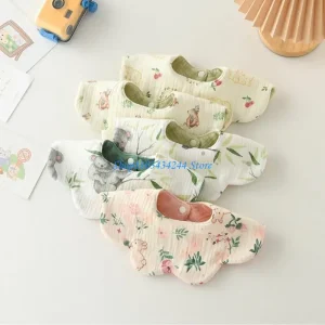 G2TC Functional Infant Bib Soft Absorbent Saliva Towel with Reversible Cotton Design