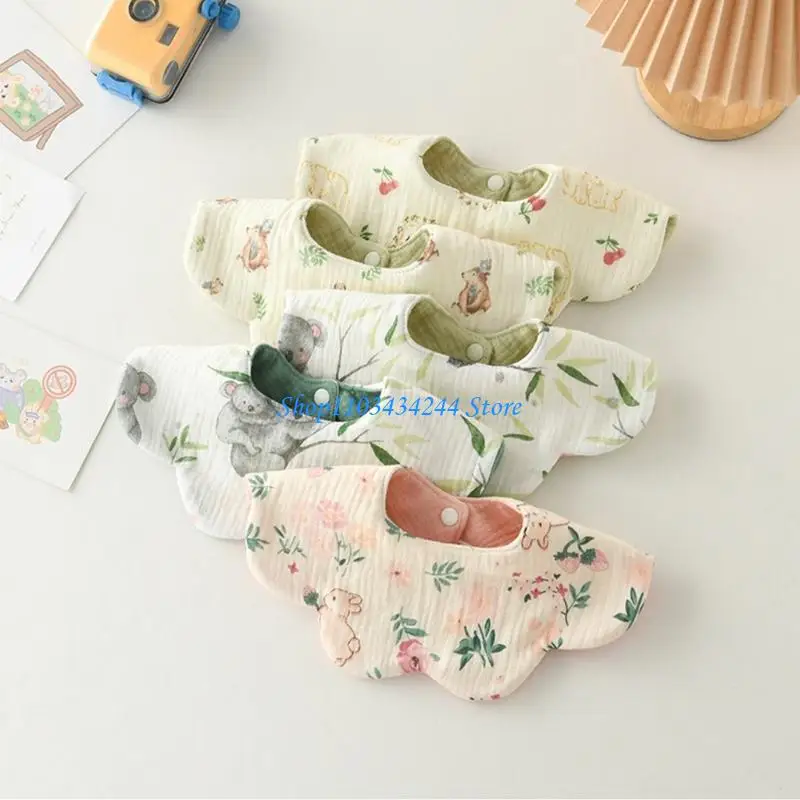 G2TC Functional Infant Bib Soft Absorbent Saliva Towel with Reversible Cotton Design