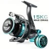GLS Ultralight 1000~7000 Series,5.2:1 Gear Ratio,15KG Max Drag,CNC Metal Spool,Spinning Fishing Reel,For Freshwater Saltwater