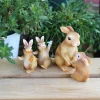 Game Rabbit Set Outdoor, Courtyard, Garden, Bonsai Decoration Easter Rabbit Statue Valentine's Day Gift Mother's Day Gift