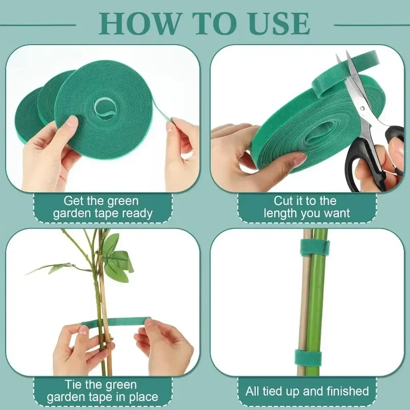 Garden Tape Nylon Cable Tie for Plants Flowers Growing Climbing Reusable Plant Support Hook-and-loop Fastener Garden Accessories - Image 5
