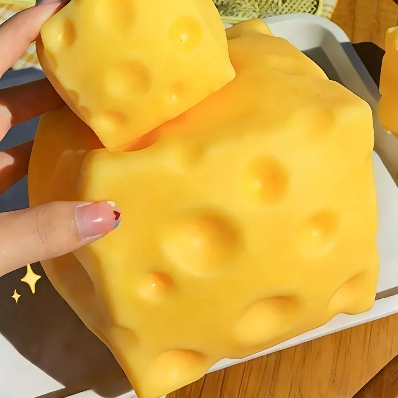 Giant Cheese Squeeze Toy Extra Large Size Cheese Squishy Fidget Toys Slow Rebound Shapeable Venting Ball for Adults Gifts - Image 2
