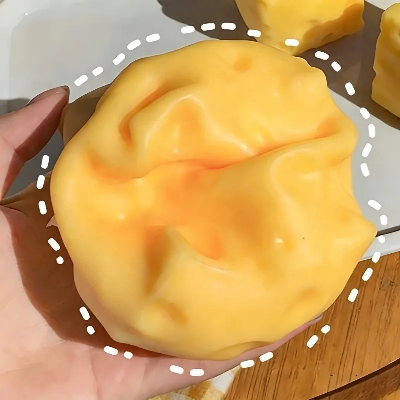 Giant Cheese Squeeze Toy Extra Large Size Cheese Squishy Fidget Toys Slow Rebound Shapeable Venting Ball for Adults Gifts - Image 4