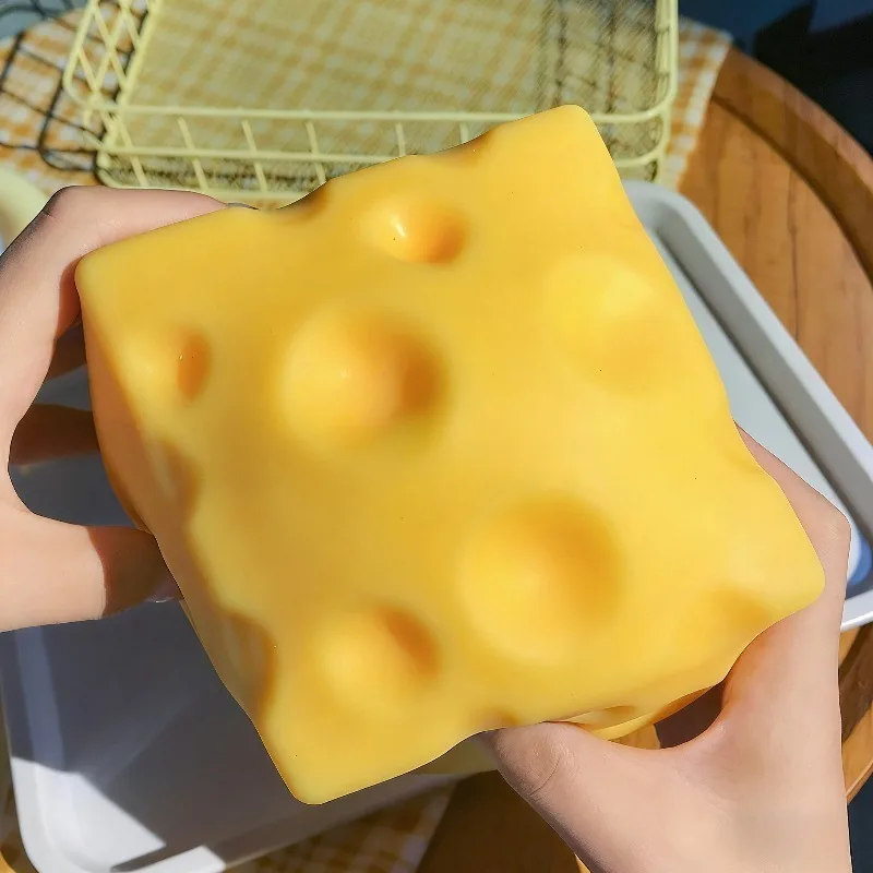 Giant Cheese Squeeze Toy Extra Large Size Cheese Squishy Fidget Toys Slow Rebound Shapeable Venting Ball for Adults Gifts - Image 4