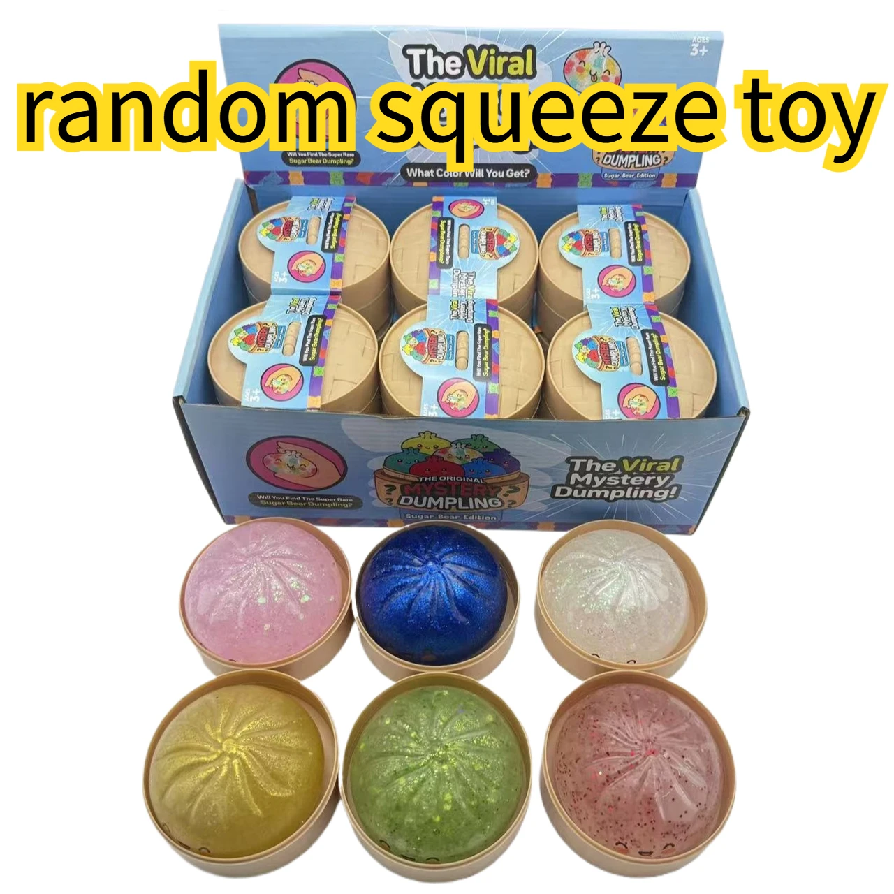 Giant Squishies Dumpling Bun Toy, Slowly Rising Sparkling Dumpling Pressure Ball, Relieve Stress Restlessness Toy - Image 2