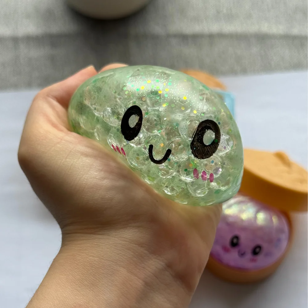 Glitter Dumpling Squishy with Box Dumplings Sensory Steamer Soft TPR Dough Ball for Decompression Fidget Toy Stress Relief Gift - Image 6