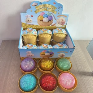 Glitter dumpling squishies Glitter Dumpling Squishy with Box Dumplings Sensory Dumpling Pressure Toy for Stress Relief