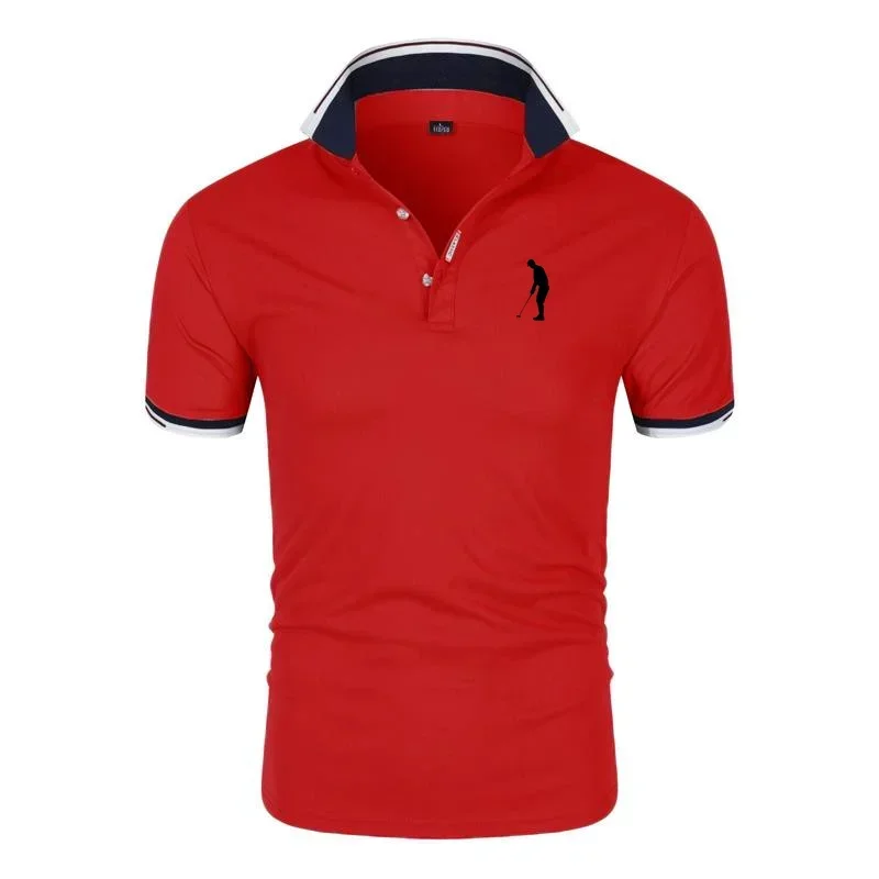 Golf T-shirt for Men Lapel Short Sleeve Breathable POLO Shirt Button Summer Pullovers Fashion Trend T-Shirt Man Streetwear Tops - Image 6