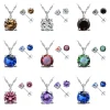Good Quality 925 Sterling Silver Jewelry Sets for Woman Classic Claw Setting Cubic Zirconia Stud Earring Pendant Necklace