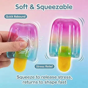 Gradient Popsicle Squishy Toy Quick Rebound Soft Squeeze Stress Relief Fidget Decompression Toy for Kids Adults 2026 New