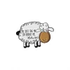 He Left The 99 to Rescue Me Jesus Enamel Pins Cartoon Cute Sheep Brooches Backpack Lapel Badges Funny Jewelry Gifts for Friends