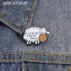 He Left The 99 to Rescue Me Jesus Enamel Pins Christian Faith Jesus Sheep Brooch Clothes Lapel Badge Jewelry Gifts for Friends
