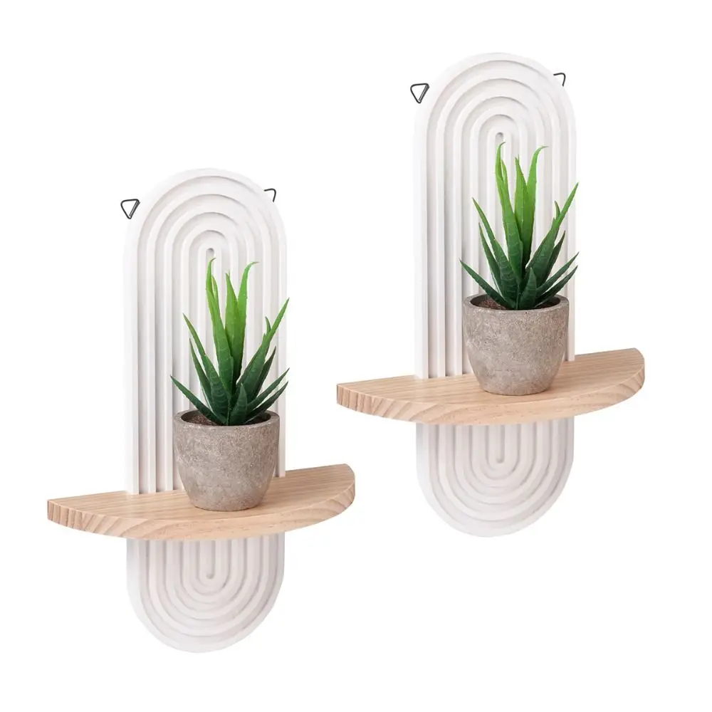 High Quality Wooden Wall Mounted Shelves Modern Home Decor Vintage Bohemian Wall Decor Boho Wooden Rainbow Wall Gift - Image 6