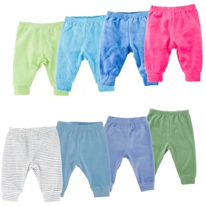 Honeyzone Baby Long Pants 3-12month Newborn Boy Girl Solid Color Striped Leggings Clothes Toddler Unisex Trousers Los Pantalones