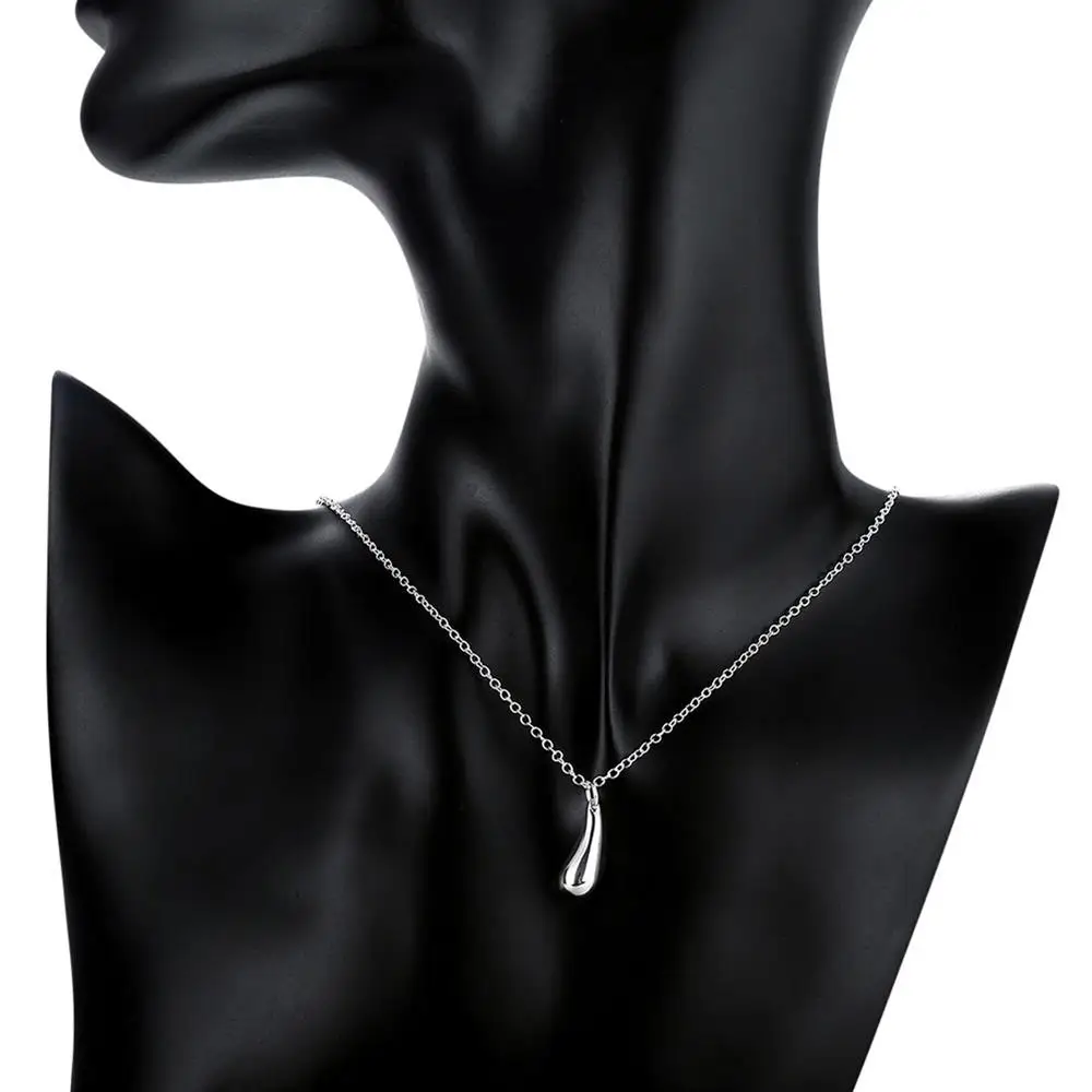 Hot Pretty 925 Sterling Silver Water drop Pendant bangle Bracelet necklace earring ring for women Fashion Party Gift Jewelry set - Image 7