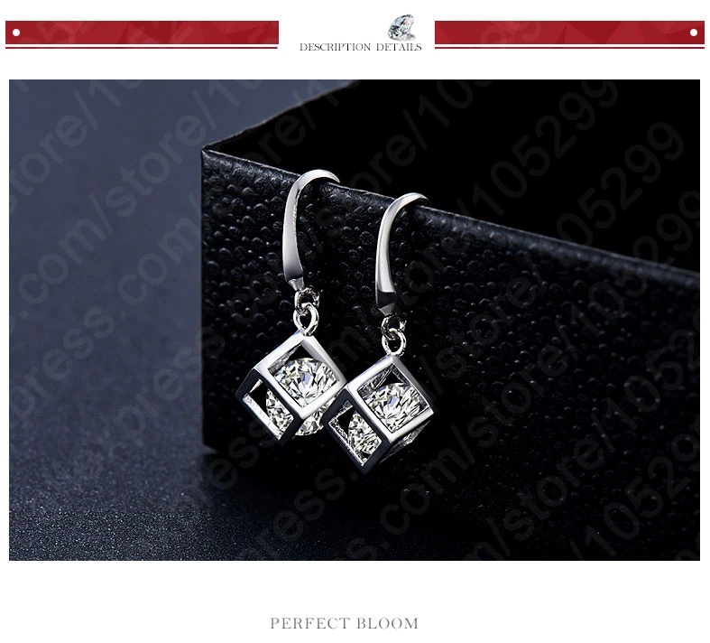 Hot Sale Big Promotion 925 Sterling Silver Jewelry Set Wedding Accessories Shiny Crystal Pendant Necklace Earrings - Image 3