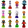 Hot Selling Halloween Car Decorations Solar Dolls Creative Swinging Figurine Car Ornaments Gifts for Children
