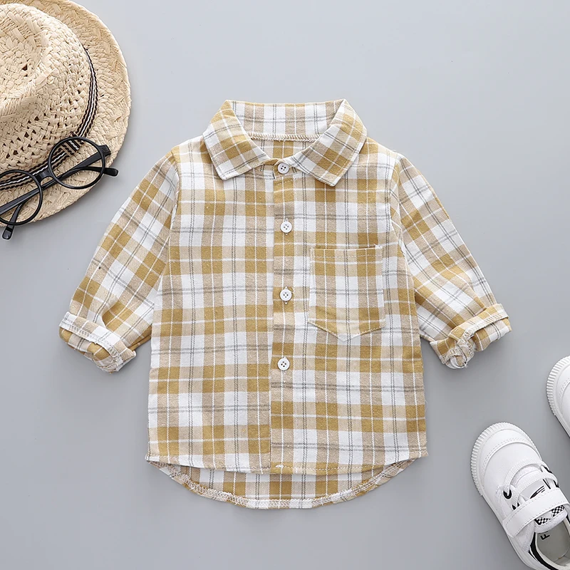 IENENS Baby Shirt Clothes Spring Thin Shirts Toddler Infant Boy Long Sleeve Tees Tops 1 2 3 4 Years Kids Cotton Shirt - Image 2