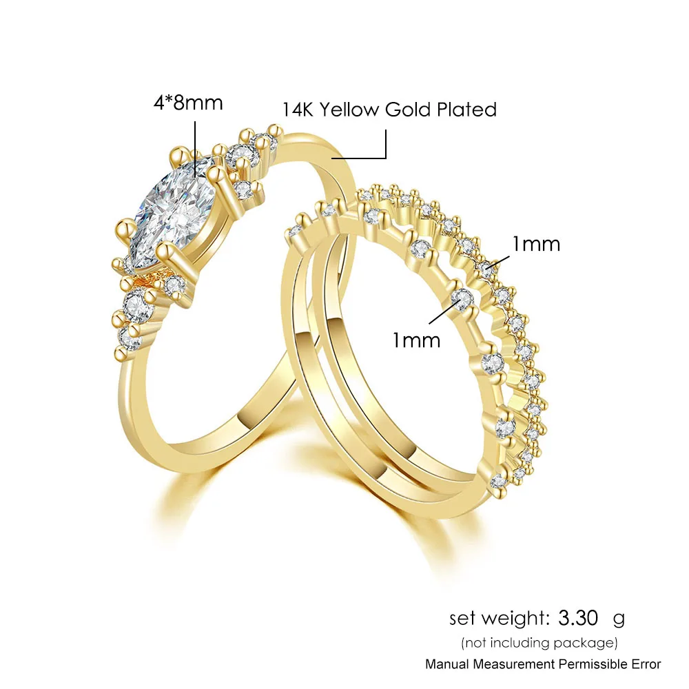 INS Style Gold Color Noble Trend Rings For Women Entry Lux Zircon Midi Finger Dainty Rings For Girl Anniversary Jewelry KAR229 - Image 6