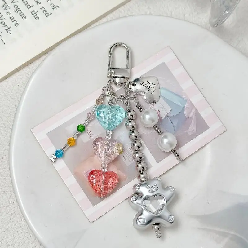 INS Style Sweet Keychain Trend Backpack Hanging Piece Bag Charm Car Key Chain Girl Jewelry Accessorie Gift - Image 2