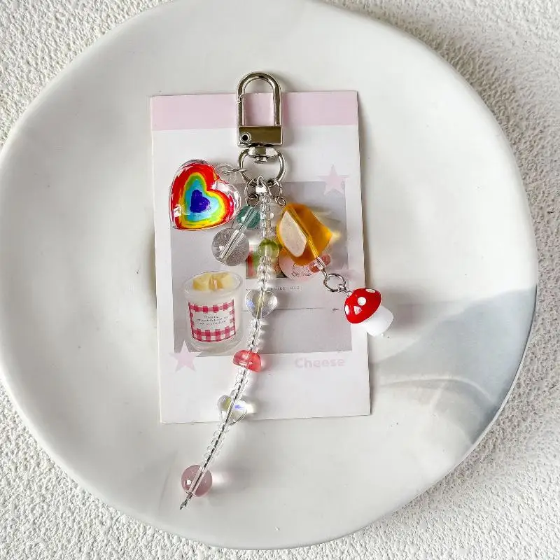 INS Style Sweet Keychain Trend Backpack Hanging Piece Bag Charm Car Key Chain Girl Jewelry Accessorie Gift - Image 4