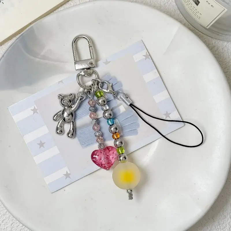 INS Style Sweet Keychain Trend Backpack Hanging Piece Bag Charm Car Key Chain Girl Jewelry Accessorie Gift - Image 3