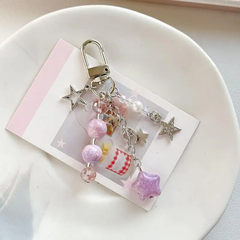 INS Style Sweet Keychain Trend Backpack Hanging Piece Bag Charm Car Key Chain Girl Jewelry Accessorie Gift - Image 5