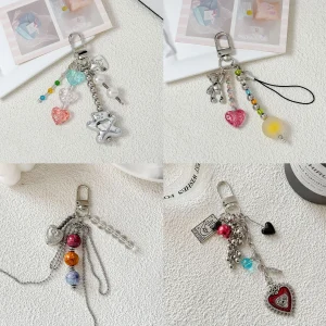 INS Style Sweet Keychain Trend Backpack Hanging Piece Bag Charm Car Key Chain Girl Jewelry Accessorie Gift
