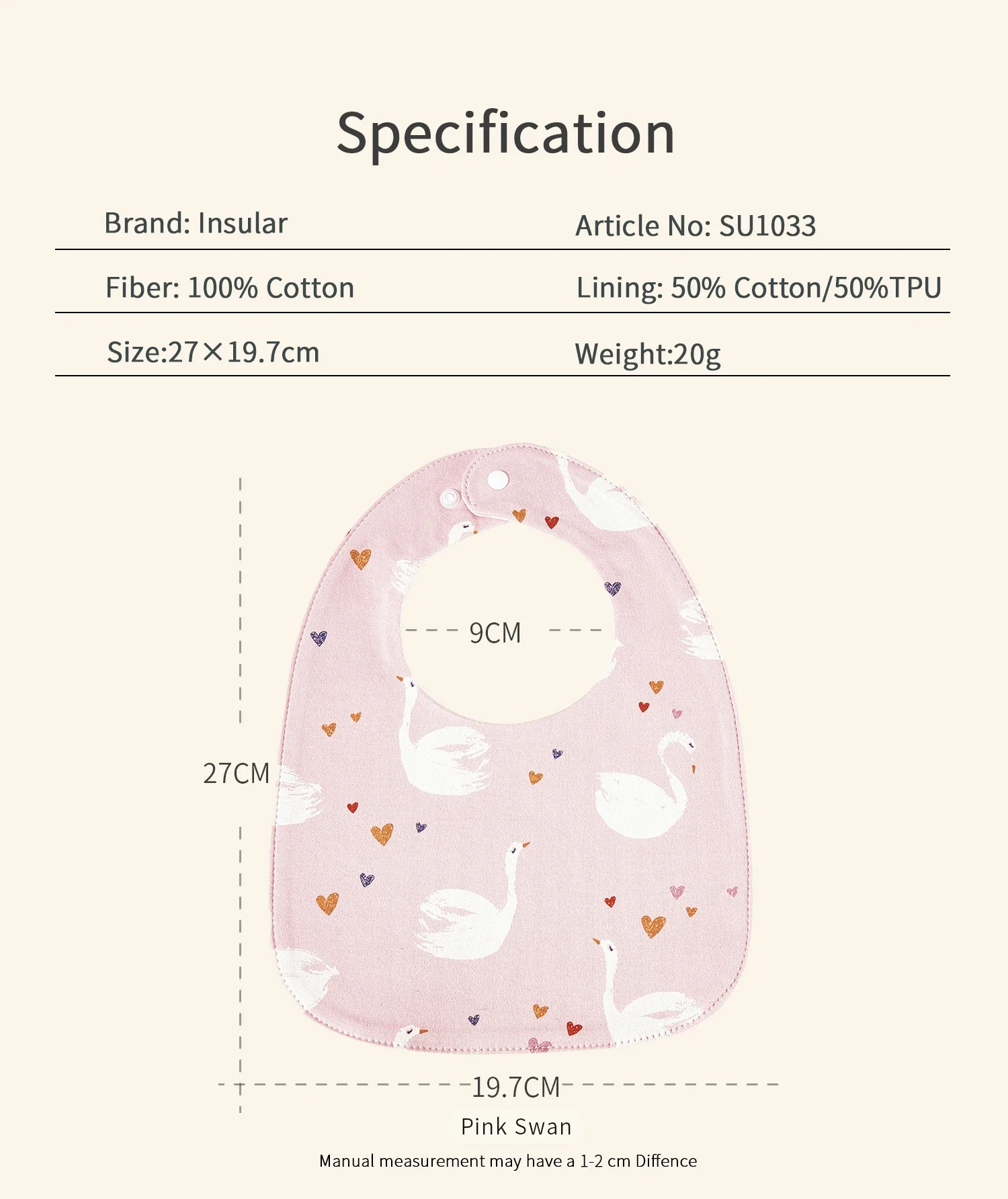 INSULAR Baby Bibs Burp Cloths Bibs Soft Cotton Adjustable Bib U Shape Newborn Feeding Bibs Infants Saliva Towe - Image 5