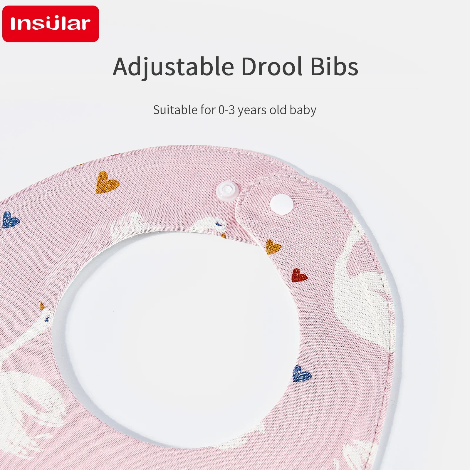 INSULAR Baby Bibs Burp Cloths Bibs Soft Cotton Adjustable Bib U Shape Newborn Feeding Bibs Infants Saliva Towe - Image 3