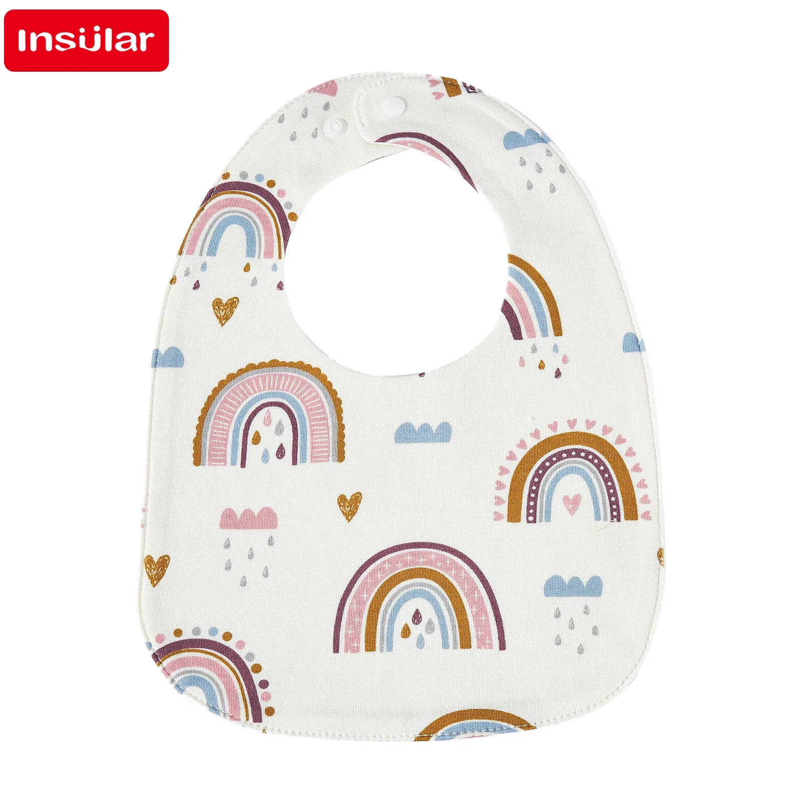 INSULAR Baby Bibs Burp Cloths Bibs Soft Cotton Adjustable Bib U Shape Newborn Feeding Bibs Infants Saliva Towe - Image 6